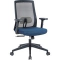 Global Industrial Mesh Task Chair with Seat Slider, Fabric, Ocean Blue 695935BL